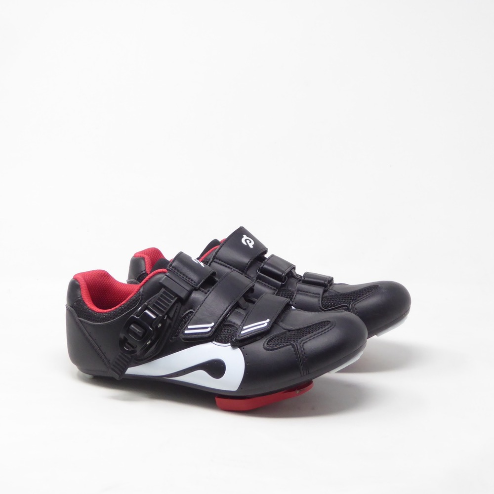 Peloton Women Cycling Shoes Black Red White Cleats 39 / 8.5